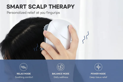 Electric Scalp Massager Head Massager with Vibrator Heated for Relaxation Treatments Migraine Relief Hair Growth Body Massager