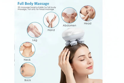 Electric Scalp Massager Head Massager with Vibrator Heated for Relaxation Treatments Migraine Relief Hair Growth Body Massager